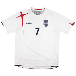 England 2005-07 Home Shirt (Beckham #7) (XL) (Very Good)_1