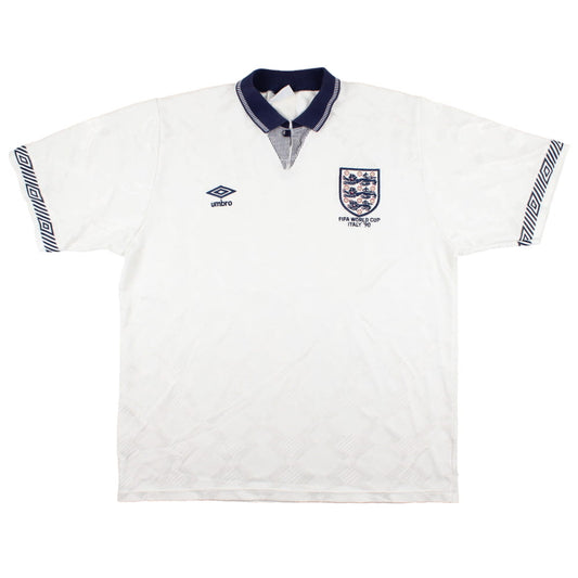 England 1990-92 Home Shirt (L) (Very Good)_0