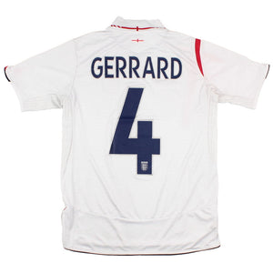 England 2005-2007 Home Shirt (XL Boys) Gerrard #4 (Good)_0