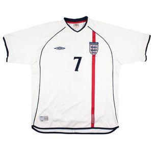 England 2001-03 Home Shirt (XL) Beckham #7 (Excellent)_1