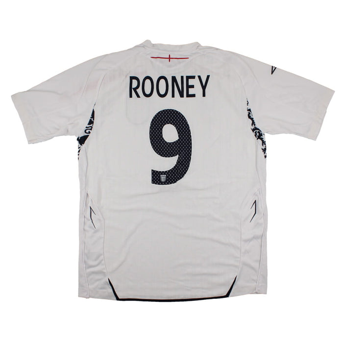 England 2007-09 Home Shirt (L) Rooney #9 (Excellent)