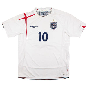 England 2005-07 Home (L) Owen #10 (Good)_1