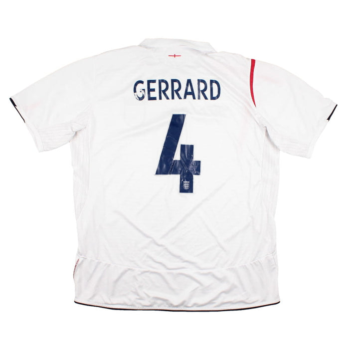 England 2005-07 Home Shirt (XL) Gerrard #4 (Very Good)