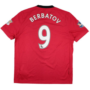 Manchester United 2009-10 Home Shirt (L) Berbatov #9 (Very Good)_0