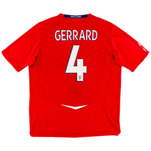 England 2008-10 Away Shirt (XL) Gerrard #4 (Very Good)_0