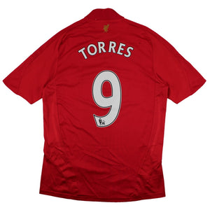 Liverpool 2008-10 Home Shirt (L) Torres #9 (Very Good)_0