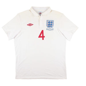 England 2009-10 Home Shirt (M) Gerrard #4 (Good)_1