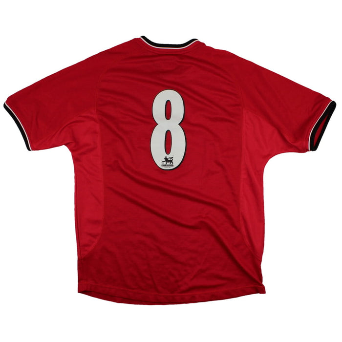 Manchester United 2000-02 Home Shirt (M) #8 (Fair)