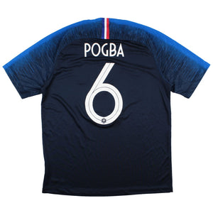 France 2018-19 Home Shirt (Pogba #6) (L) Pogba #6 (Excellent)_0