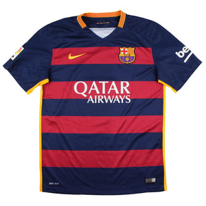 Barcelona 2015-16 Home Shirt (Suarez #9) (M) (Excellent)_1