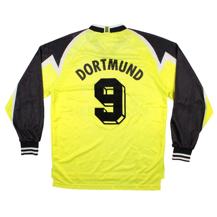 Borussia Dortmund 1995-96 Long Sleeve Home Shirt (M) #9 (Good)