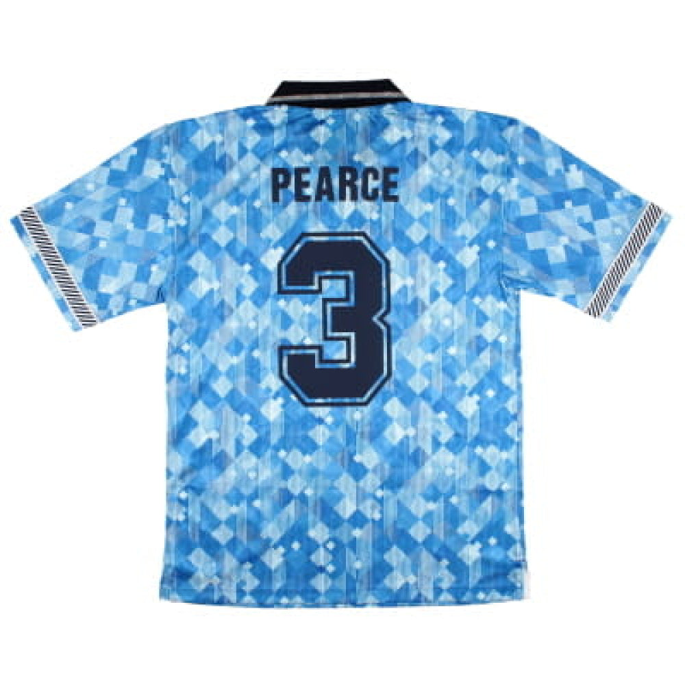 England 1990 Score Draw Third Shirt (M) Pearce #3 (Excellent)_0
