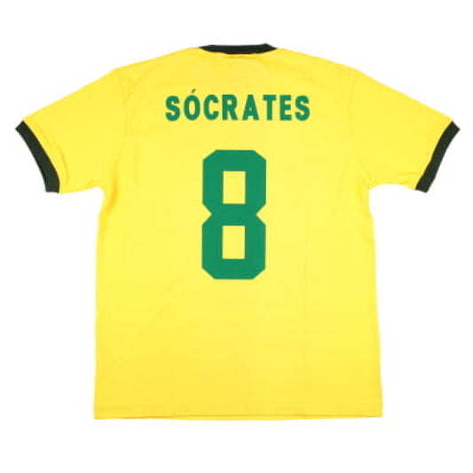 Brazil 1982 Toffs Retro Football Shirt (L) Socrates #8 (Mint)_0