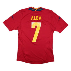 Spain 2012-13 Home Shirt (S) (Good) (Jordi Alba 18)_2