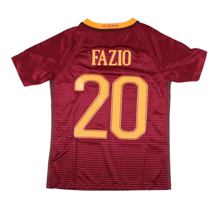 Roma 2016-17 Home Shirt (SB) Fazio #20 (Mint)