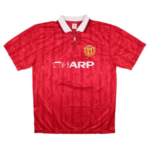 Manchester United 1992-94 Retro Home Shirt (L) Cantona #7 (Good)_1