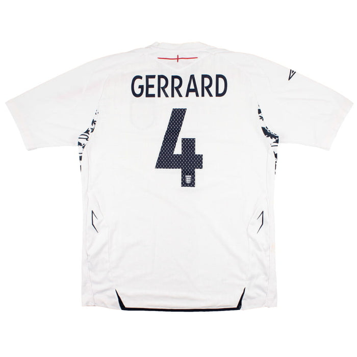 England 2007-09 Home Shirt (XL) Gerrard #4 (Very Good)