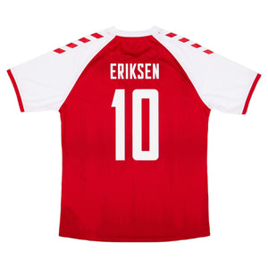 Denmark 2020-21 Home Shirt (L) Eriksen #10 (Excellent)_0