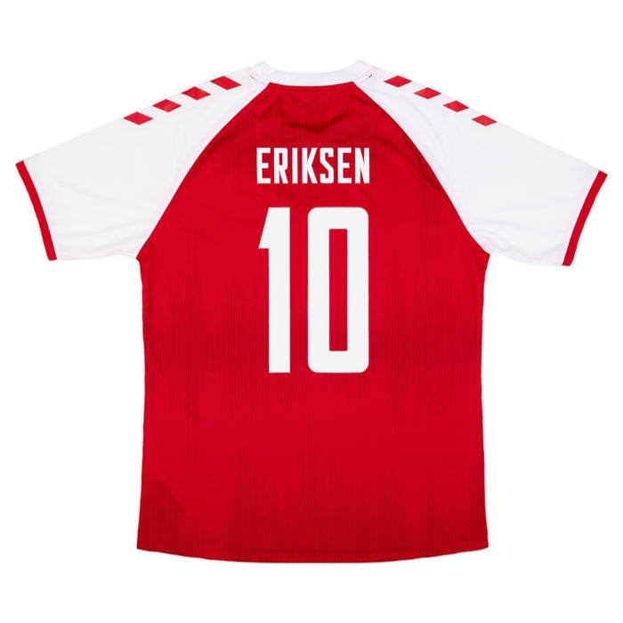 Denmark 2020-21 Home Shirt (L) Eriksen #10 (Excellent)