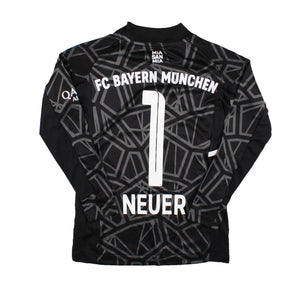 Bayern Munich 2022-23  Home Goalkeeper Shirt (Black) (7-8 years) Neuer #1 (BNWT)_0