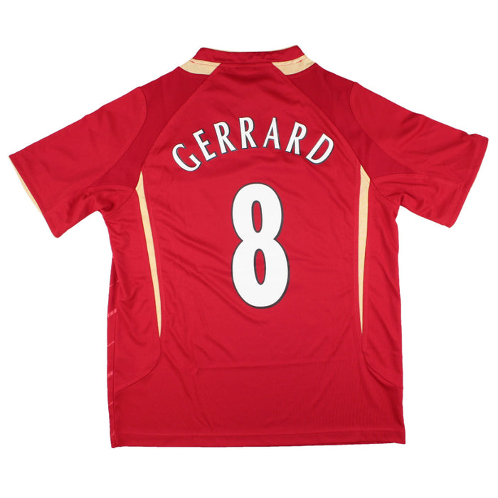 Liverpool 2005-06 Retro European Home Shirt (L) Gerrard #8 (BNWT)