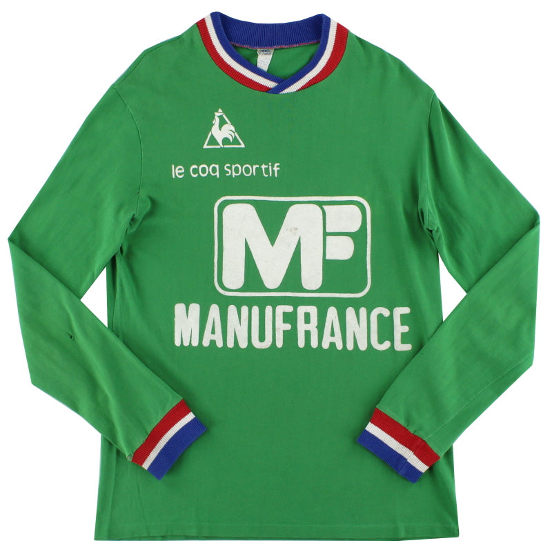 1975-76 Saint Etienne Le Coq Sportif Camiseta Local Manga Larga S