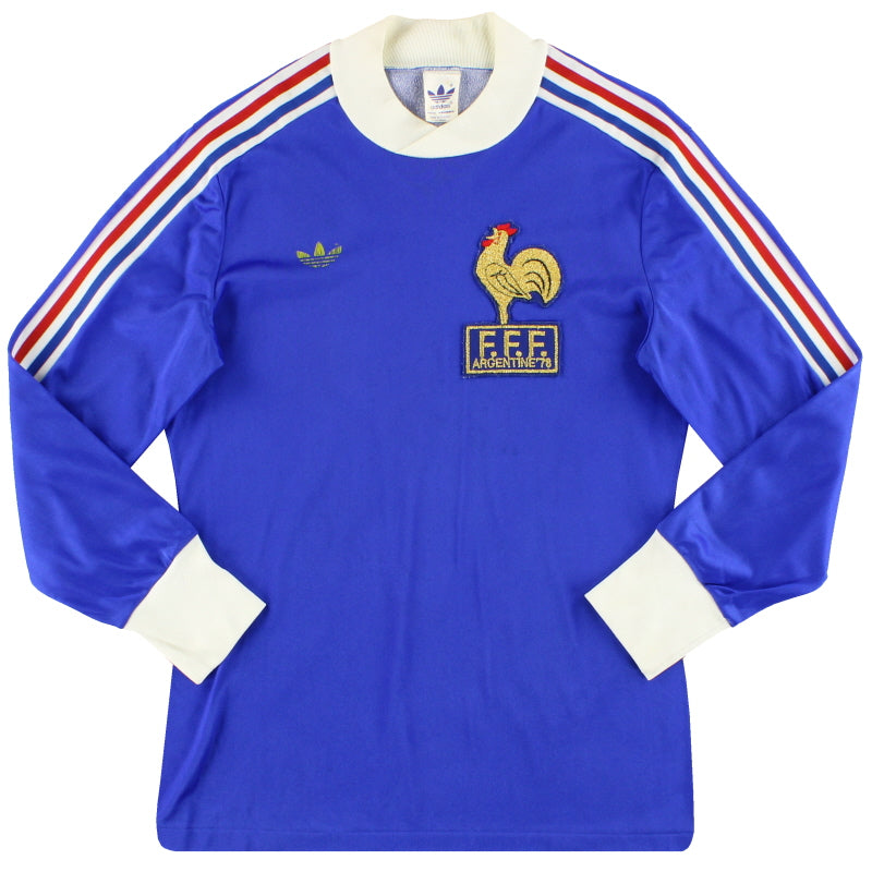 1978 Francia adidas Camiseta de local de manga larga 'Argentine '78' Talla S