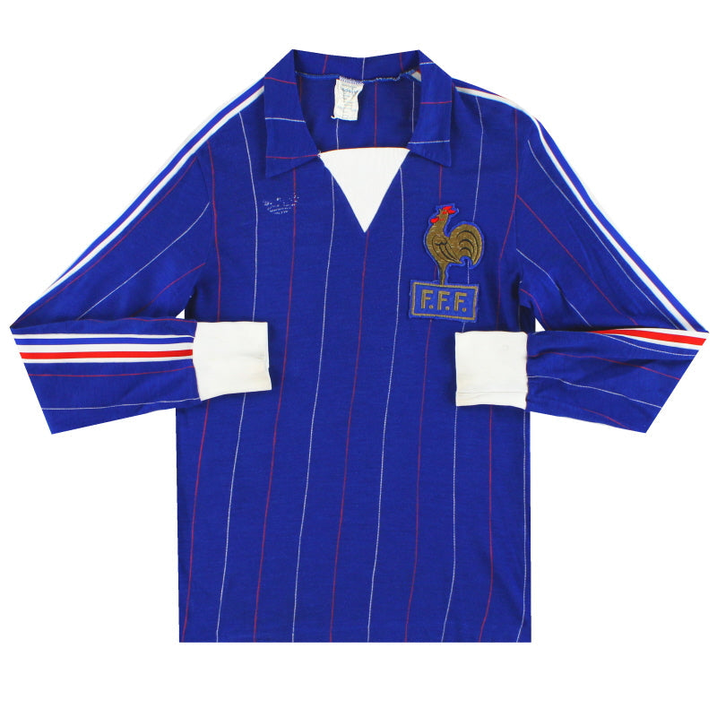 Camiseta adidas Francia Local Manga Larga 1980-82 J