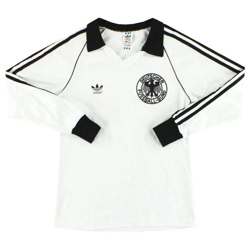 1980-82 Alemania Occidental adidas Camiseta Local Manga Larga *Impecable* Talla S