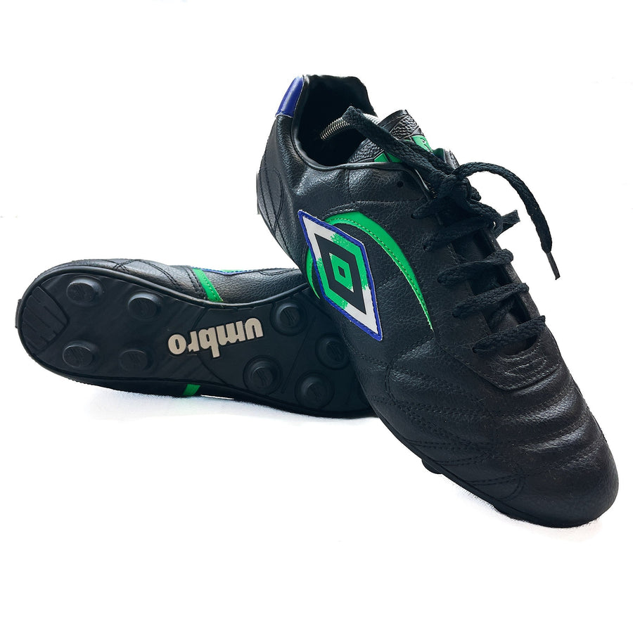 Botas de fútbol clásicas Umbro verdes/azules de los 80 (11)