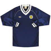 1982-85 Escocia Umbro Camiseta Local Manga Larga Talla M