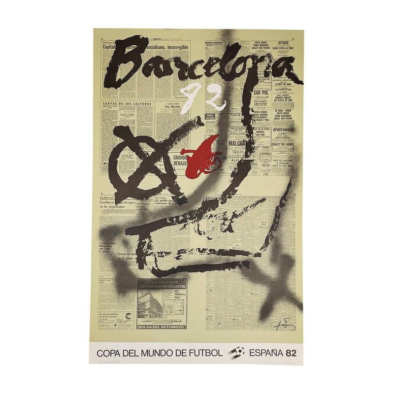 1982 Barcelona Copa Del Mundo De Futbol Espana Original Print
