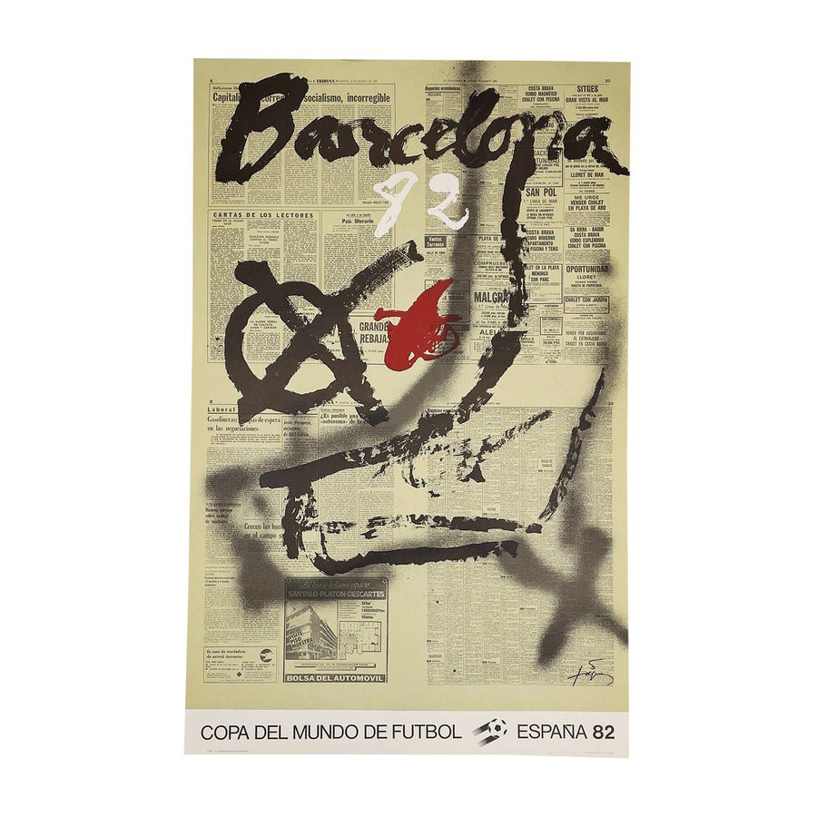 1982 Barcelona Copa Mundial de Fútbol España Impresión Original