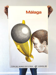1982 Málaga Copa Del Mundo De Fútbol España Grabado Original