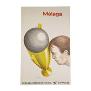 1982 Málaga Copa Del Mundo De Fútbol España Grabado Original