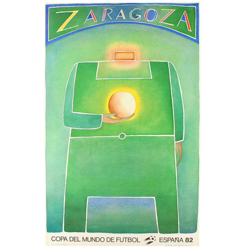 Póster original de la Copa Mundial de 1982 España (Zaragoza)