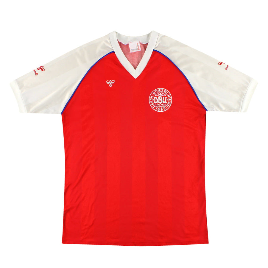 1984-86 Denmark Hummel Home Shirt L - Classic Football Kit