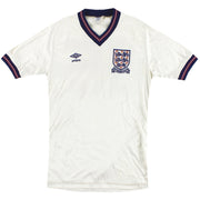 1984-87 Inglaterra Umbro U-21 Camiseta de Local Emitida #15 M