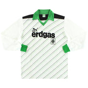 1985-87 Borussia Mönchengladbach Puma Camiseta Local Manga Larga XL