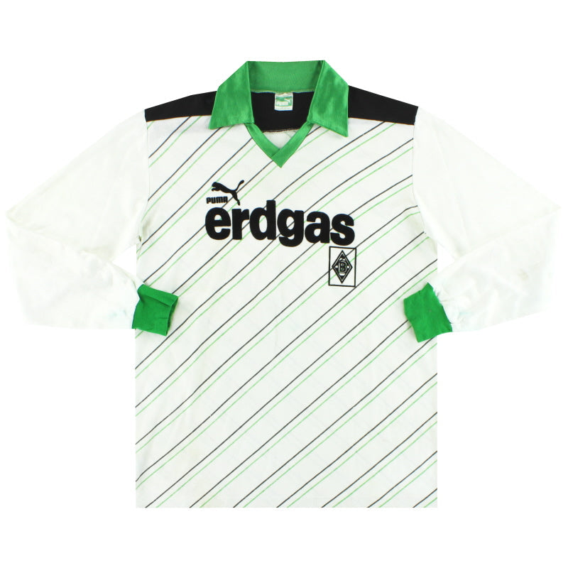 1985-87 Borussia Mönchengladbach Puma Camiseta Local Manga Larga XL