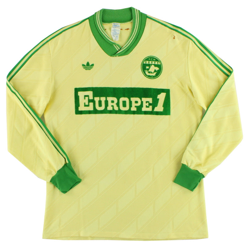 1985-87 Nantes adidas Camiseta Local Manga Larga M