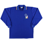 Camiseta de local de jugador de Italia Diadora de manga larga 1986-90 #16 L/S L