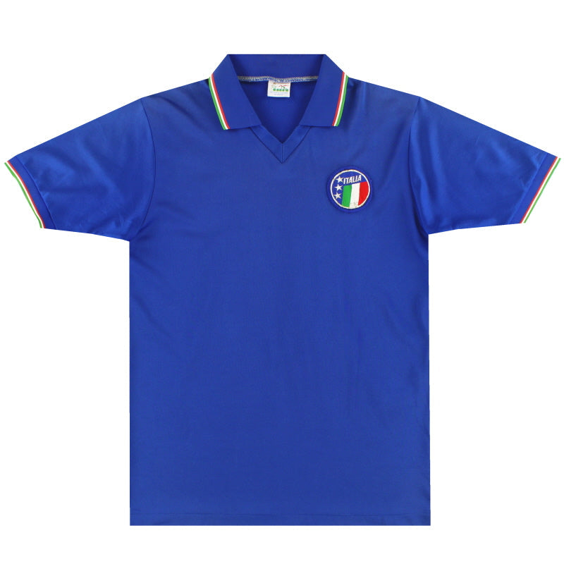 1986-90 Italia Diadora Camiseta de Local para Jugador #15 M