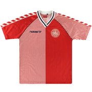 1986 Dinamarca Hummel Camiseta Local S