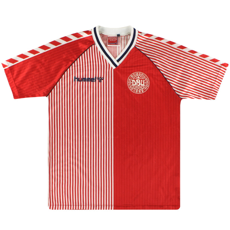 1986 Dinamarca Hummel Camiseta Local S