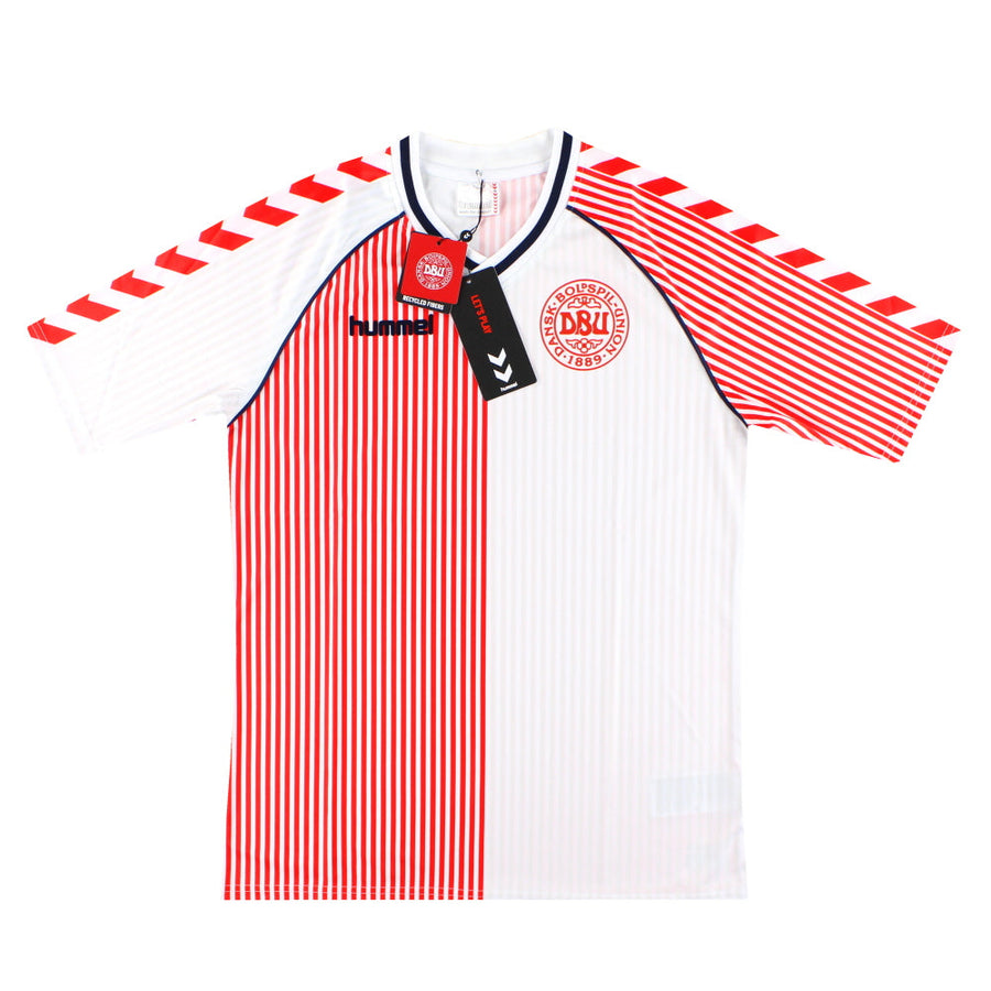 1986 Dinamarca Hummel 'DBU 86' Camiseta Visitante Reedición *A Estrenar en Caja* S