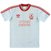Camiseta de visitante adidas del Liverpool 1987-88 L