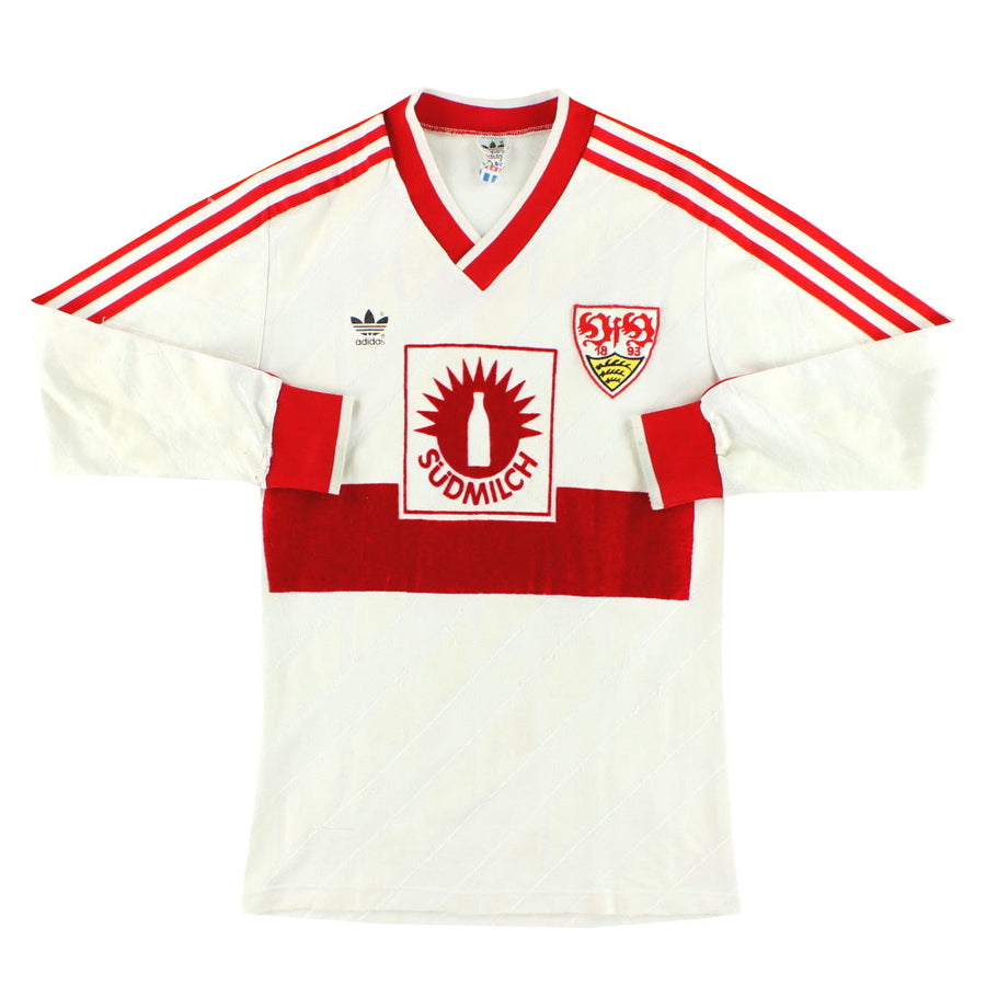 Camiseta Local Adidas Stuttgart 1987-89 Manga Larga Talla S