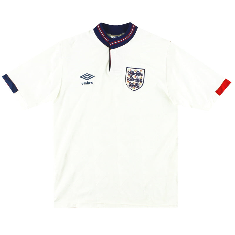 Camiseta Umbro Titular de Inglaterra 1987-90 Talla S