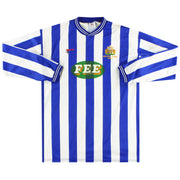 1988-89 Camiseta de local de manga larga para jugador del Halifax Town Talla L